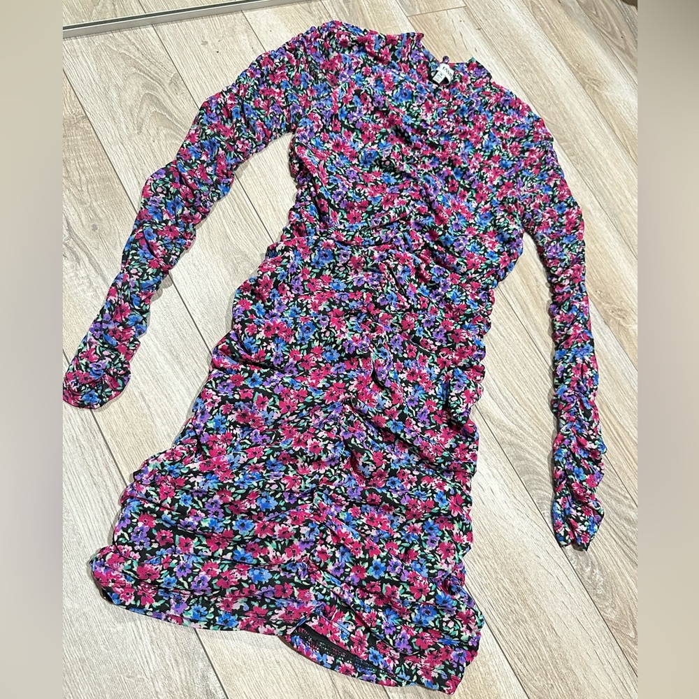 Vibrant Floral Long Sleeve Dress